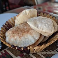 Fresh hot pita at My Mom's Recipe in Wadi Musa