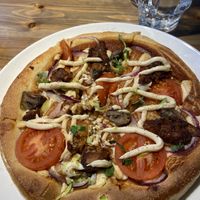 Oumph vegan pizza at Peppes Pizza - Jernbanetorget  in Oslo