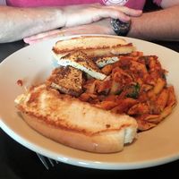 Penne with Blackened Tofu at Iron Horse Station in Hot Springs