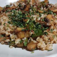 Arroz con setas y calabacín at El Parral in Vitoria Gasteiz