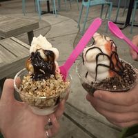 Samoa and nutty redhead   at Frozen Gold in Colorado Springs