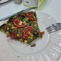 Very delicius vegan pizza  at Dr Veggie in Yerevan