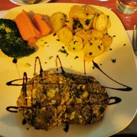 Vegan burger patties at Paula's Bistro in Funchal