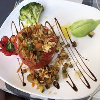 Stuffed pepper with rice   at Paula's Bistro in Funchal