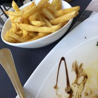 Fries on side, bit odd but why not   at Paula's Bistro in Funchal