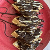 Peanut butter banana dark chocolate waffle  at Wafflemeister in South West London