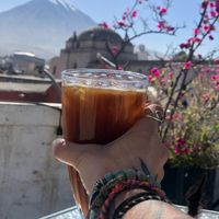 Iced coffee!!! Perfecto para los días de sol … at Mi Kcao in Arequipa