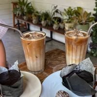 Iced coffee, muffin and energy ball   at Kaffi Arugam Bay in Arugam Bay