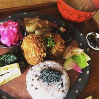 lunch plate at Ookinaki in Otsu