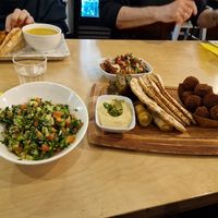 Mezze plate at Umi Falafel - North City in Dublin