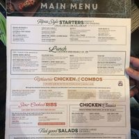 Main menu 1 at Harvester in Dudley