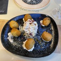 Salty loukoumades  at Paneri in Rhodes