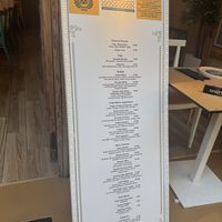 Outside menu   at Paneri in Rhodes