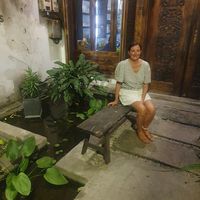 My Lovely wife😍 at Shamballa Vegetarian Restaurant & Tea House in Ho Chi Minh City