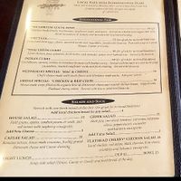 Menu at Benny's Bistro in Helena