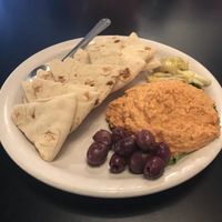Roasted Red Pepper Hummus Dip at The Dish Cafe in Daniels