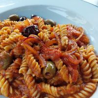 Pasta dish at Caffi Glass at Caffi Glas in Penrhyndeudraeth