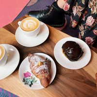 Amazing pastries and delicious coffee! With pea milk! at Life's a Peach in Utrecht