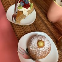 Cake on the left is vegan AND gluten-free!  at Life's a Peach in Utrecht