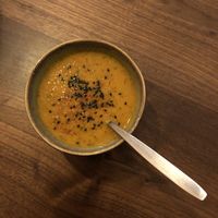 Pumpkin soup  at Life's a Peach in Utrecht