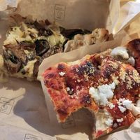 Mushroom & 3cheeses focaccia at Life's a Peach in Utrecht