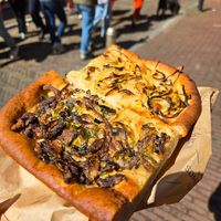 Focaccia cipolla at Life's a Peach in Utrecht