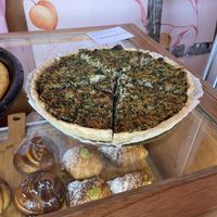 Quiche Friday 24 April 2026. It barely had flavour and the crust tasted gluten-free. at Life's a Peach in Utrecht