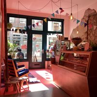 Cozy interior. 😊 Lots of vegan sweet desserts and focaccia. at Life's a Peach in Utrecht