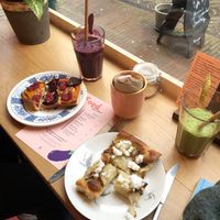 Delicious focaccias! Very nice combinations! Recommend! 💚 at Life's a Peach in Utrecht