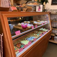 Focaccia on bottom, sweets on top at Life's a Peach in Utrecht