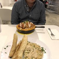 Mac n cheese, chicken Alfredo  at The Modern Vegan in San Diego