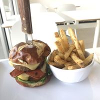 The Queen Burger at The Modern Vegan in San Diego