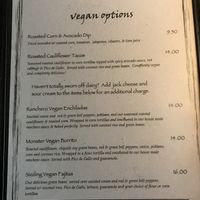 located on back of their dinner menu at Azul in Mill Creek