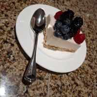 Vegan cheesecake at B-Line Diner in Orlando