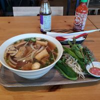 Pho noodle soup at Saigon Vegan in Garden Grove