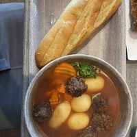 Beef stew w bread (rice also available)  at Saigon Vegan in Garden Grove