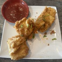 Deep fried tofu appetizer (some are missing…)  at Saigon Vegan in Garden Grove