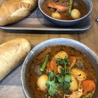 Red wine meatball stew with and without cilantro  at Saigon Vegan in Garden Grove