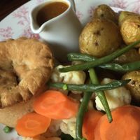 Pie and roasties at Old Bell in Reading