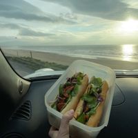 Baguettes taken away in own box at Thyme Out in Dingle