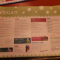 Vegan Menu Spring 2024 at Lounges - Clio Lounge in Bangor