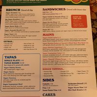 The Vegan Menu at Lounges - Clio Lounge in Bangor