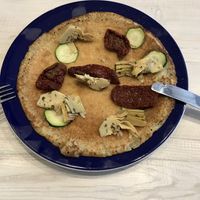 Artichoke, courgette and  sun dried tomato 9" at My Old Dutch in London