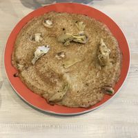 Artichoke and mushroom 9" at My Old Dutch in London