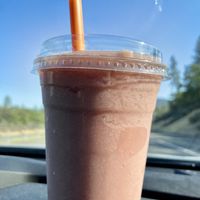Peach berry smoothie   at SPiN in Medford