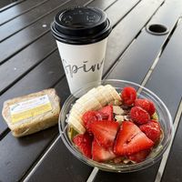 a takeaway breakfast scene  at SPiN in Medford