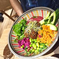 Good vegan bowl at La Cabane  in Annecy
