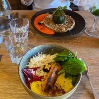 curry de lentilles avec tofu  at La Cabane  in Annecy