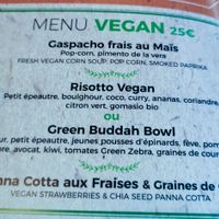 vegan menu at La Cabane  in Annecy