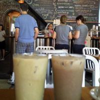 iced soy latte & iced soy mocha at s'Nice in Brooklyn